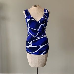 Roberto Cavalli Blue Sleeveless Top
